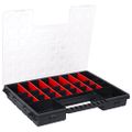VidaXL Sortiment boxy 5 ks s nastaviteľnými prepážkami 385x283x50 mm
