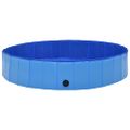 vidaXL Skladací bazén pre psov modrá 160x30 cm PVC