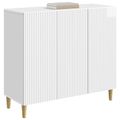 vidaXL Servírovacia skriňa Biela s vysokým leskom 89 x 34,5 x 80 cm
