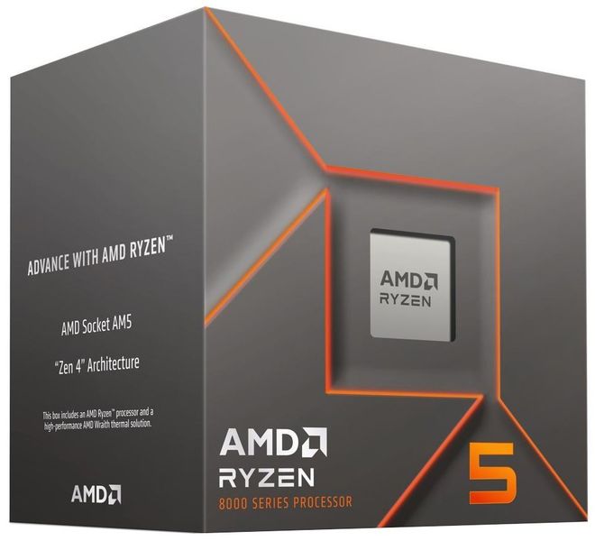 AMD Ryzen 5 8400F / LGA AM5 / max. 4,7GHz / 6C/12T / 22MB / 65W TDP / bez VGA / BOX vč. chladiče Wraith Stealth Procesor, 6 jader, 12 vláken, max. 4,7GHz, 22MB, LGA AM5, 65W TDP, bez VGA, BOX s chladicem Wraith Stealth