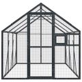 vidaXL Voliéra antracitová 1,79x3x1,85 m hliník