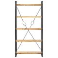 vidaXL Knižnica s 5 policami 90x30x180 cm, mangový masív