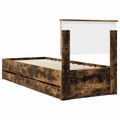 vidaXL Rám postele Dymová dub 75 x 190 cm Inžinierske drevo