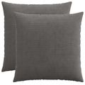 vidaXL Poťah na podložku 2 pcs HEERLEN Tmavosivá 60 x 60 cm manšestr