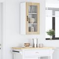 vidaXL Nástenný sklenený kabinet LUCCA Dub sonoma 40 x 31 x 80 cm