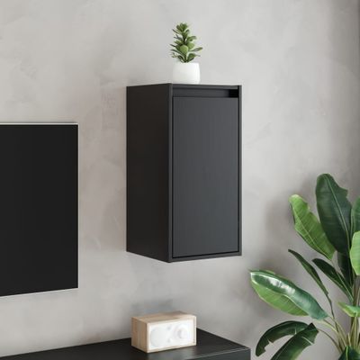 vidaXL Nástenné skrinky 2 ks čierne 30x30x60 cm masívna borovica
