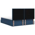 vidaXL LED úložná posteľ s matracom Modrá 140 x 200 cm Látka