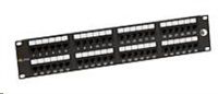 Solarix - 19" Patch panel 48 x RJ45 CAT6 UTP čierny