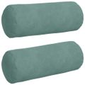 vidaXL Podložkové vankúše 2 pcs Morská zelená Ø 15 x 40 cm