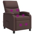 vidaXL Masážne relaxačné kreslo Hnedá Umelá koža