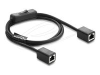 RJ45 Kábel jack to jack s prepínačom Cat.