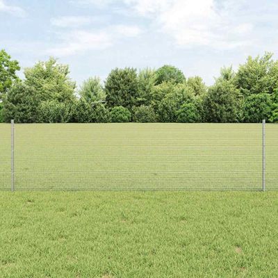 vidaXL Zváraný drôtový plot s podperou 10 x 0,6 m Strieborná Sieťovina
