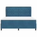 vidaXL Posteľ s pružinovým rámom Tmavomodrá 200 x 180 cm Zamat