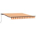 vidaXL Sklopná markíza Žltá a oranžová 350 x 250 cm Polyester a hliník
