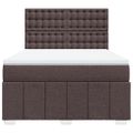 vidaXL Boxspring posteľ s matracom tmavohnedá 160x200 cm látka