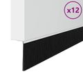 vidaXL Samolepiace tesnenia dverí s kefou 12 ks Biela 100 cm