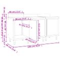 vidaXL Gastro pracovný stôl so skrinkami 180x60x96 cm nehrdzavejúca oceľ