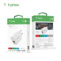 Wall charger t-phox glory 45W usb/usb-c white