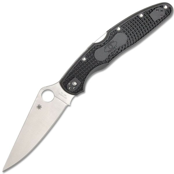 Spyderco C07PBK4 Police 4 Lightweight vreckový nôž 11,3 cm, Satin, čierna, FRN