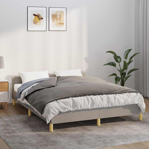 vidaXL Záťažová prikrývka s krytom šedá 150x200 cm 7 kg látka