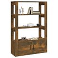 vidaXL Komoda dymový dub 80x30x119,5 cm spracované drevo