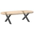 vidaXL Nohy konferenčného stolíka v tvare X, 2 ks, antracitové, 50 x (30-31) cm, oceľ