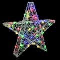 vidaXL 3D hviezda 50 LED Viacfarebný 55 x 53.5 x 10 cm Akryl