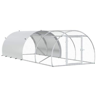 vidaXL Kurník pre kurčatá Strieborná 400 x 150 x 100 cm
