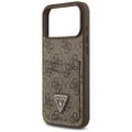 Guess 4G Double Card Triangle puzdro pre iPhone 17 Pro Max hnedá