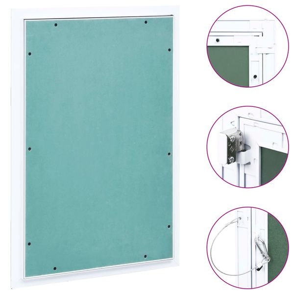 vidaXL Prístupový panel s hliníkovým rámom a sadrokartónom 400x600 mm