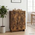 vidaXL Servírovacia skriňa Dymový dub 66 x 34,5 x 90 cm
