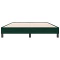 vidaXL Box Spring Posteľ bez matraca Tmavo zelená 160x220 cm Zamat