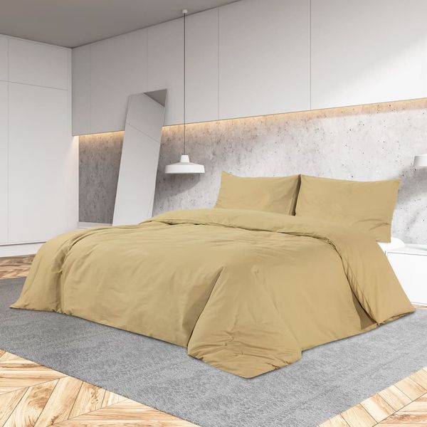 vidaXL Súprava obliečok sivohnedá 220x240 cm ľahké mikrovlákno