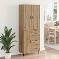 vidaXL Highboard 2 ks Remeselný dub 69,5 x 34 x 180 cm