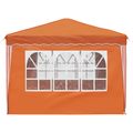 vidaXL Prístrešok na párty 288 x 288 x 245 cm Oranžová Oxfordská látka