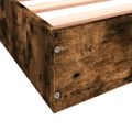 vidaXL Posteľný rám bez matraca dymový dub 75x190 cm kompozitné drevo
