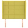vidaXL Čelo postele so záhybmi zelené 83x23x118/128 cm látka