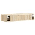 vidaXL Nástenný bočný stôl Dub sonoma 87,5 x 34,5 x 17 cm