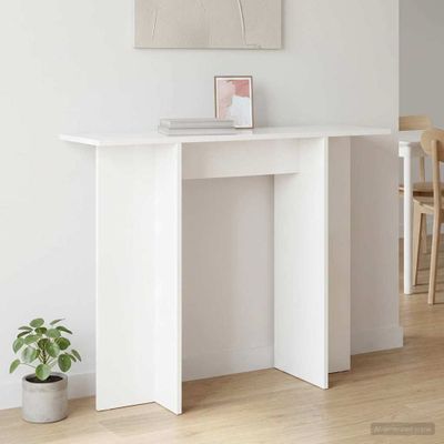vidaXL Konzolový stôl Biela 100 x 30 x 75 cm Kompozitné drevo