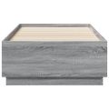 vidaXL Posteľný rám sivý dub sonoma 75x190 cm kompozitné drevo