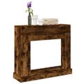 vidaXL Obloženie krbu dymový dub 100x30x87,5 cm kompozitné drevo