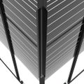 vidaXL Pruhovaný sprchový kút ESG 90x70x180 cm čierna
