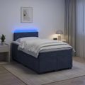 vidaXL Posteľ s boxspringom a matracom a LED Tmavosivá 120 x 200 cm