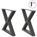 vidaXL Nohy konferenčného stolíka 2 ks antracitové 60x(42-43,3) cm oceľové