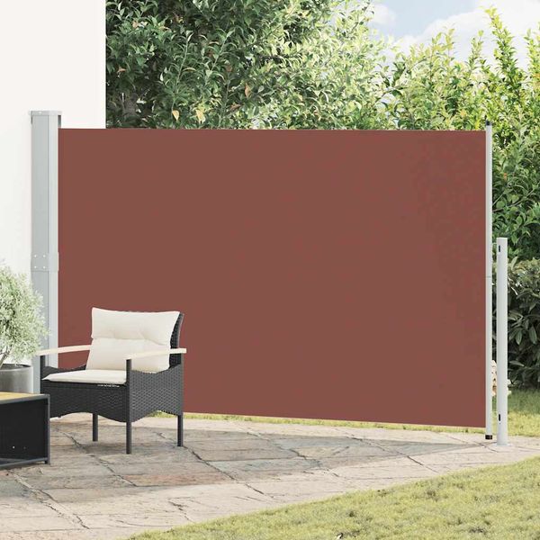 vidaXL Zaťahovacia bočná markíza na terasu 180x300 cm, hnedá