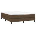 vidaXL Posteľný rám s boxspringom tmavohnedá 140x200 cm látka