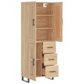 vidaXL Vysoká skrinka dub sonoma 69,5x34x180 cm spracované drevo
