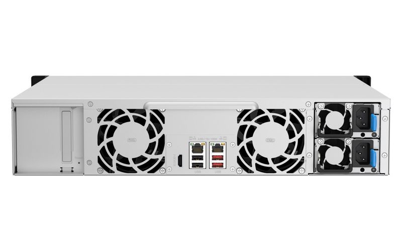 QNAP TS-1264U-RP-8G (4core 2,9GHz, 8GB RAM, 12x SATA, 2x 2,5GbE, 1x PCIe, 1x HDMI, 4x USB, 2x zdroj) NAS, Intel Celeron N5095, 8 GB DDR4, 12× SATA 6 Gb/s, 2× 2,5GbE, PCIe Gen 3 x2, HDMI 1.4b, 2U rack, redundantní napájení