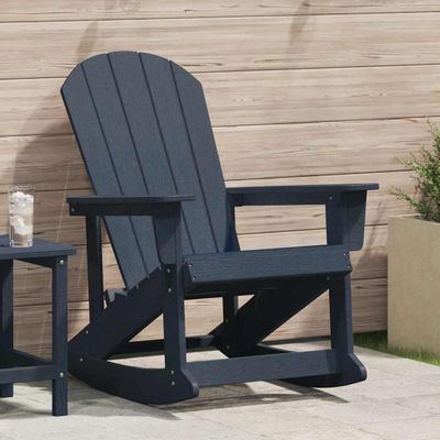 vidaXL Adirondack hojdačka Námornícka modrá HDPE