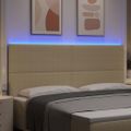 vidaXL LED hlavová doska Šedá zelená 200 cm Kordúrová tkanina